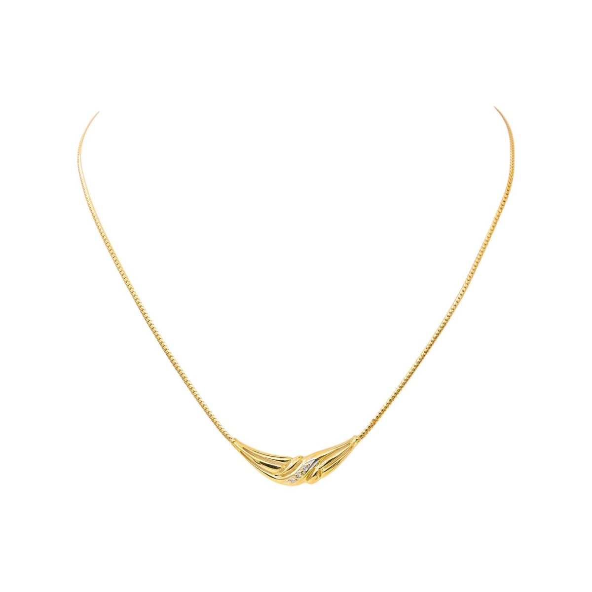 Collier Maille en or jaune et diamants - Castafiore