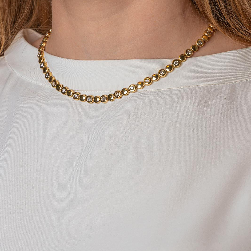 Collier Maille en or jaune et diamants - Castafiore