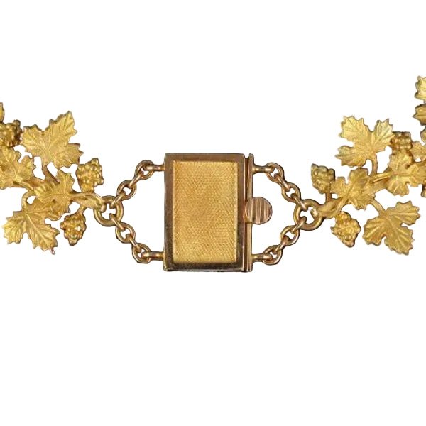 Collier Maille en or jaune et malachite - Castafiore