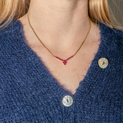 Collier Maille en or jaune et rubis - Castafiore