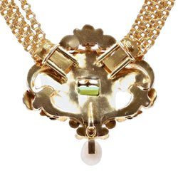 Collier Maille en or jaune, perles, rubis et tourmaline - Castafiore