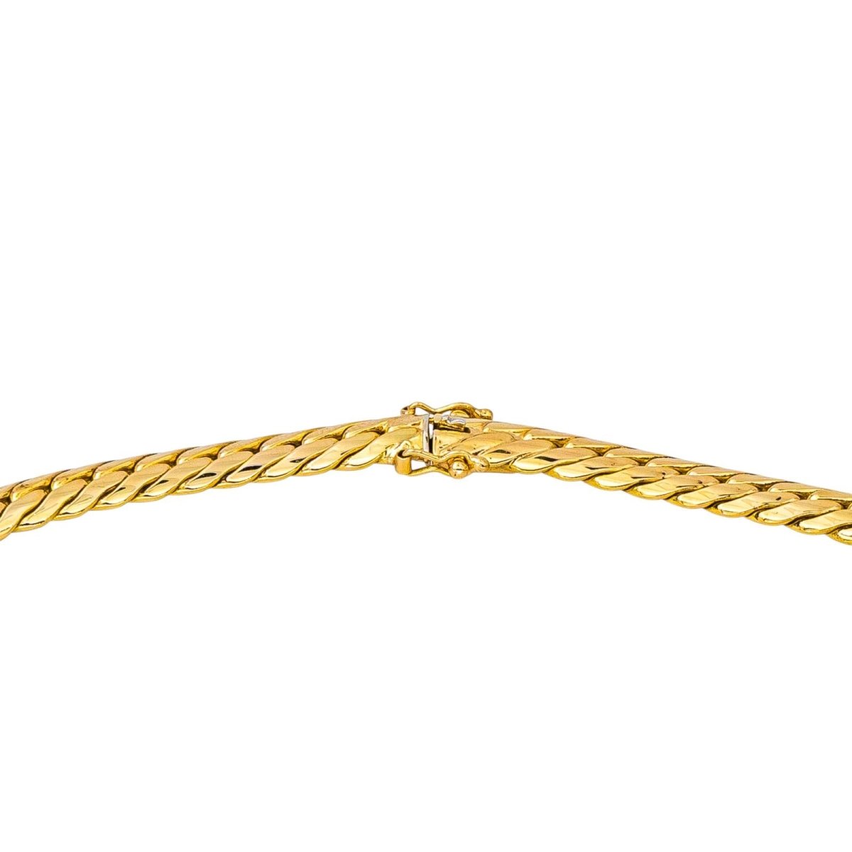 Collier Maille en or jaune, saphir et diamants - Castafiore