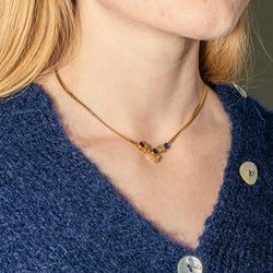 Collier Maille en or jaune, saphirs et diamants - Castafiore