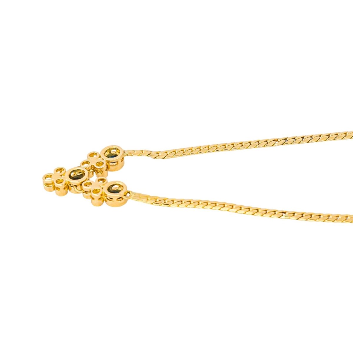 Collier Maille en or jaune, saphirs et diamants - Castafiore