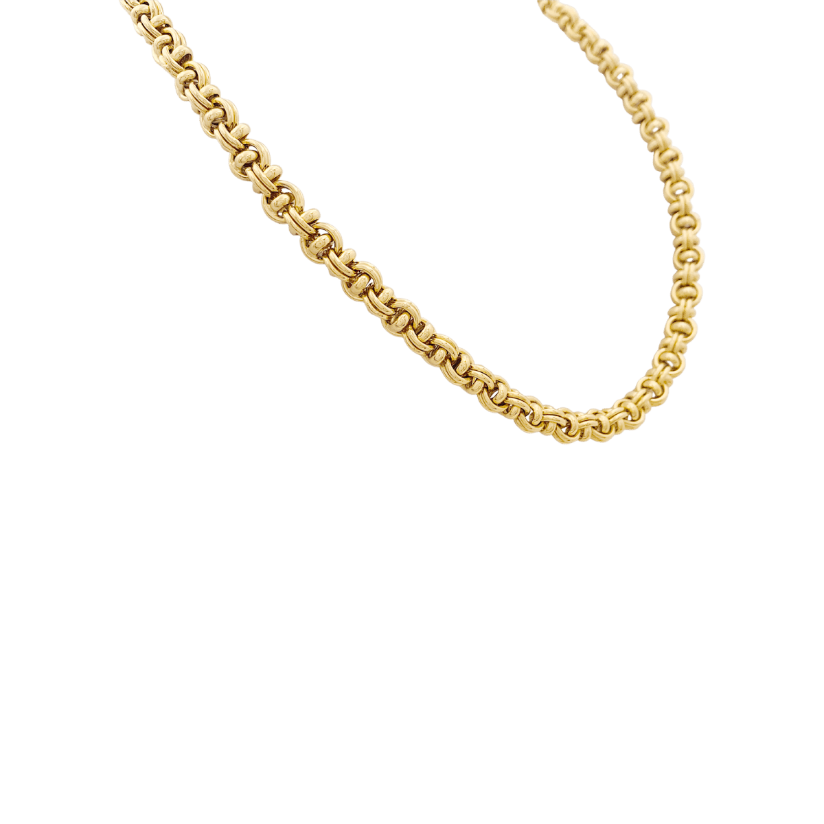Collier maille fantaisie en or jaune. - Castafiore