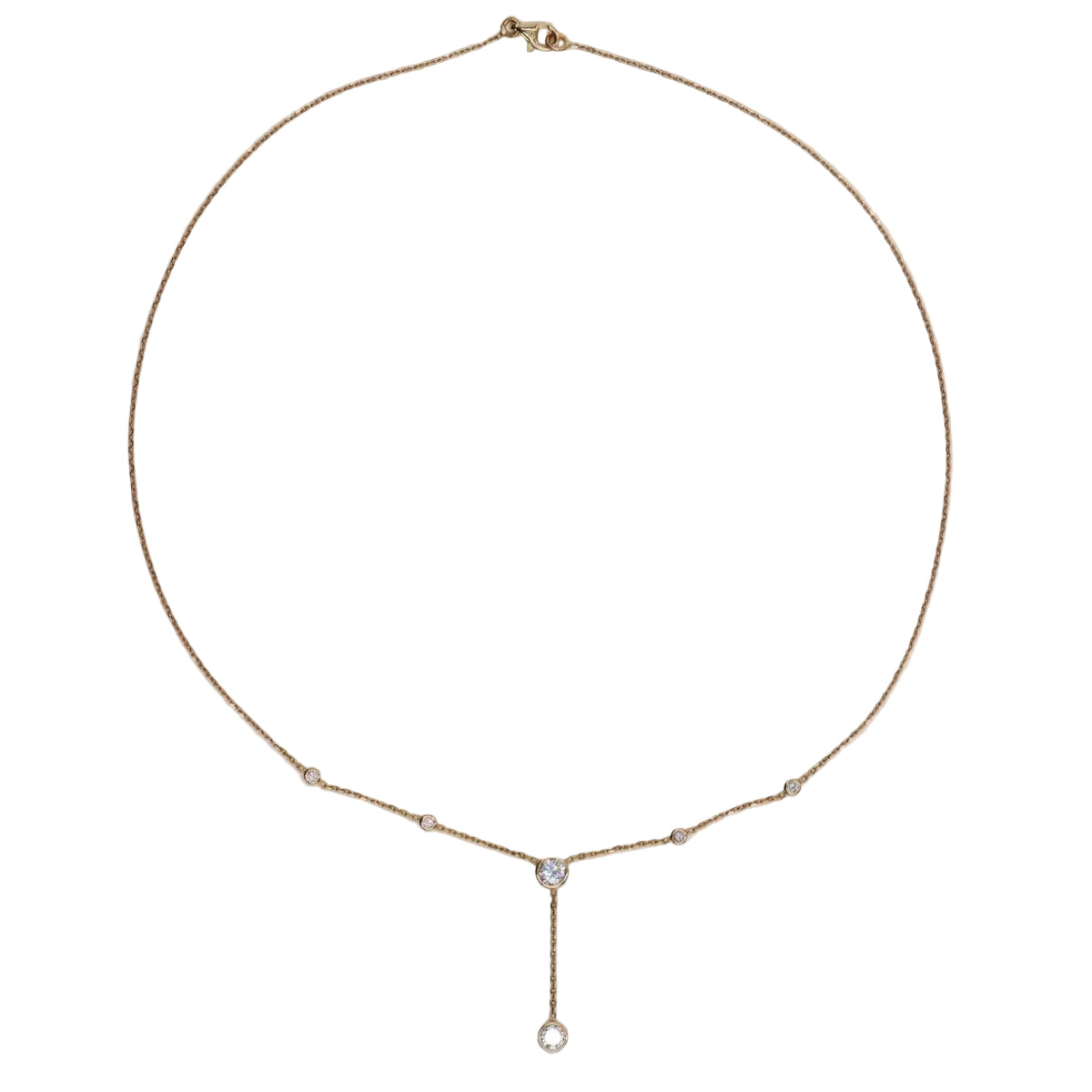 Collier maille forçat en or jaune et diamants - Castafiore