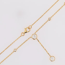 Collier maille forçat en or jaune et diamants - Castafiore