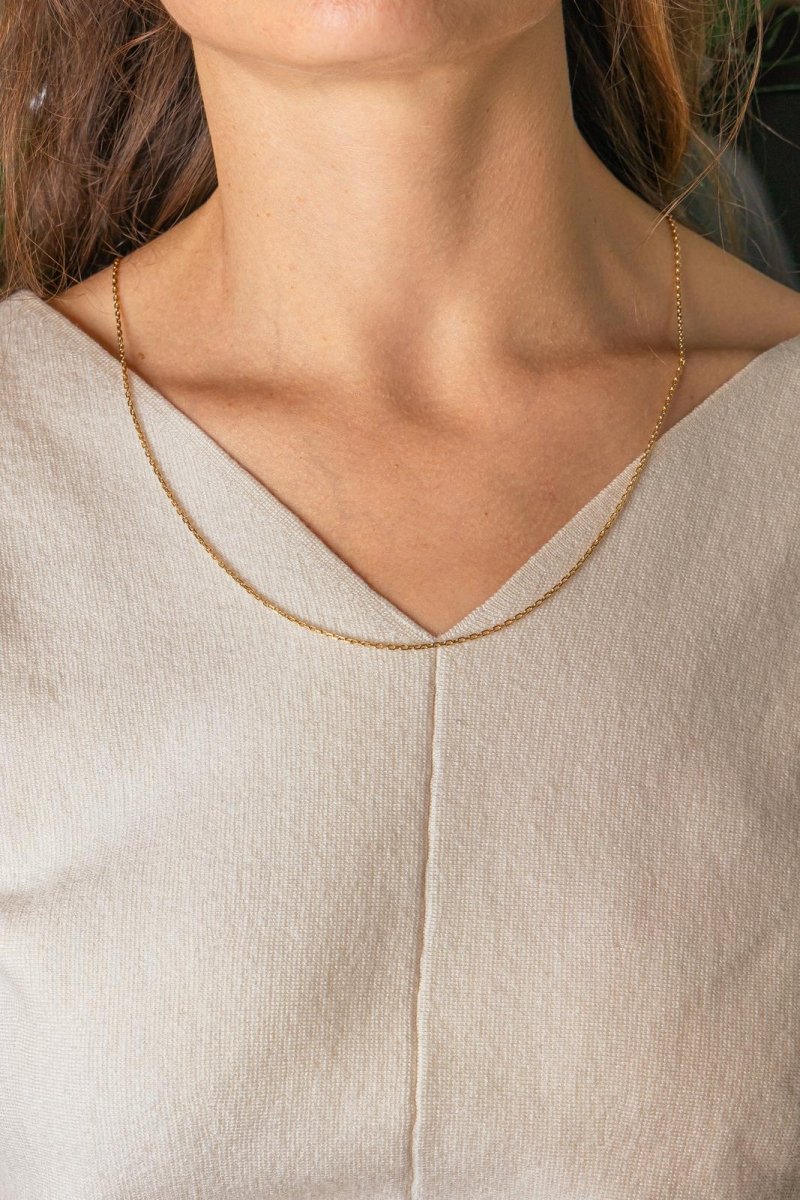 Collier maille Forçat Or jaune - Castafiore