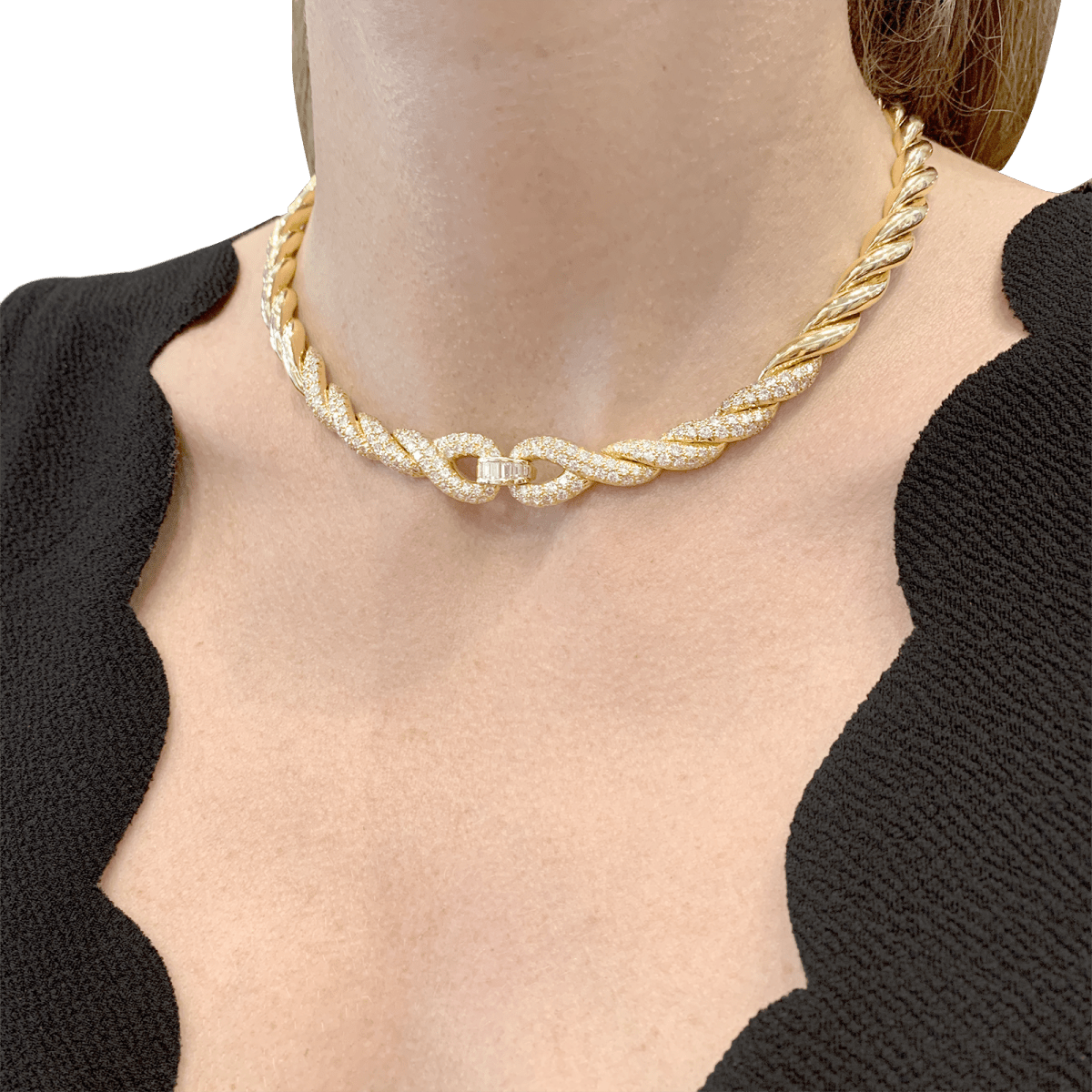 Collier Maille FRED en or jaune et diamants - Castafiore