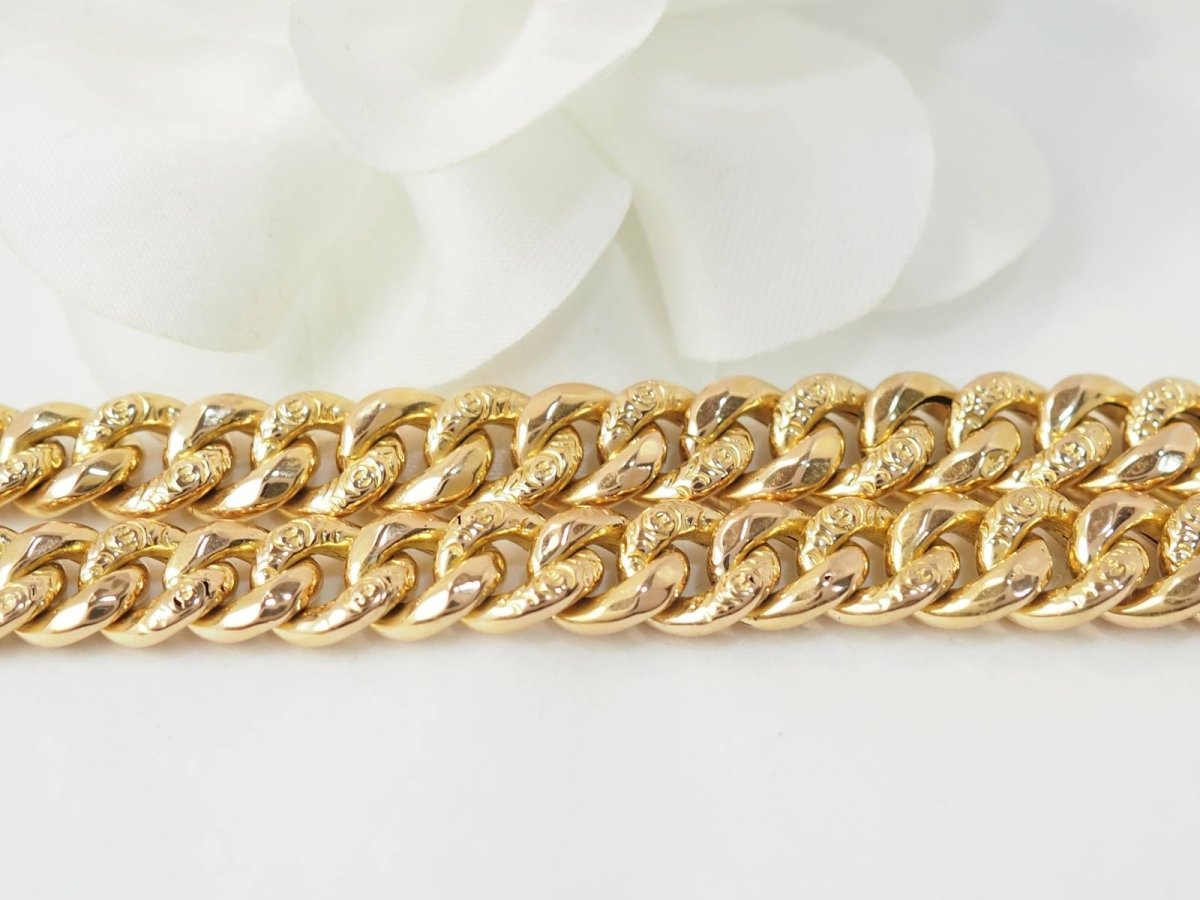 Collier maille gourmette en or jaune - Castafiore