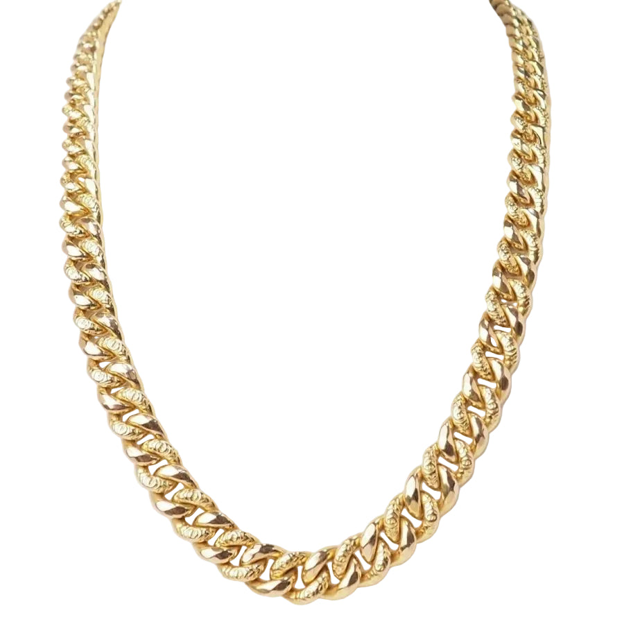 Collier maille gourmette en or jaune - Castafiore