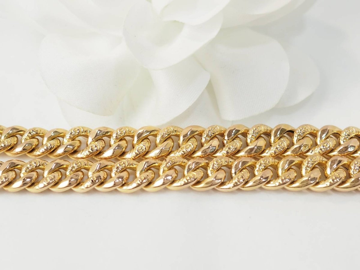 Collier maille gourmette en or jaune - Castafiore