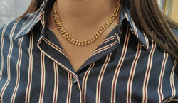 Collier maille gourmette en or jaune - Castafiore