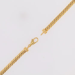 Collier maille gourmette en or jaune et émeraude - Castafiore