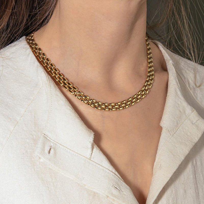 Collier Maille grain de riz Or jaune - Castafiore