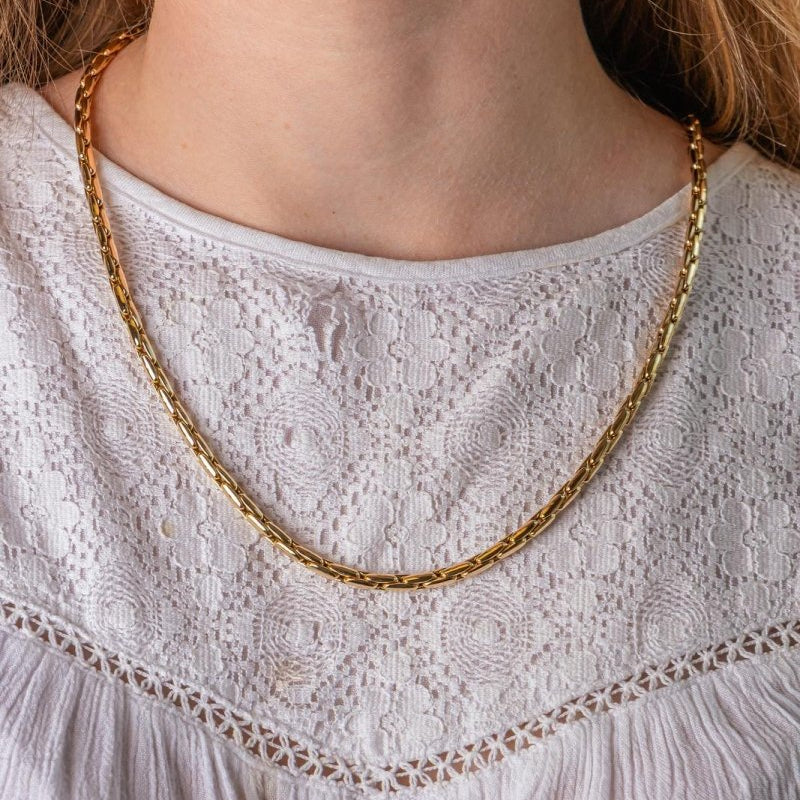 Collier maille Grain de riz Or jaune - Castafiore