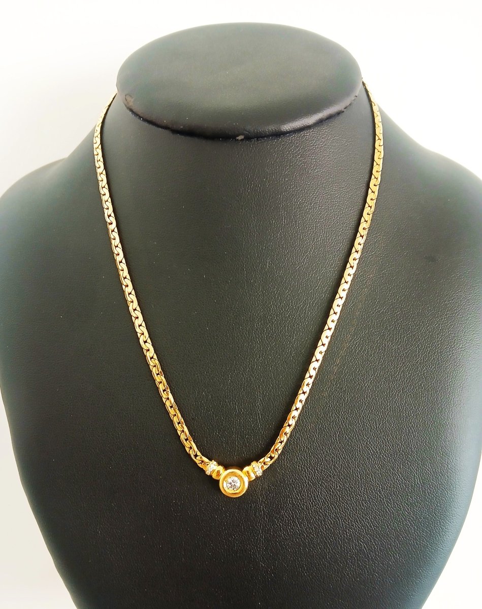 Collier maille haricot en or jaune - Castafiore