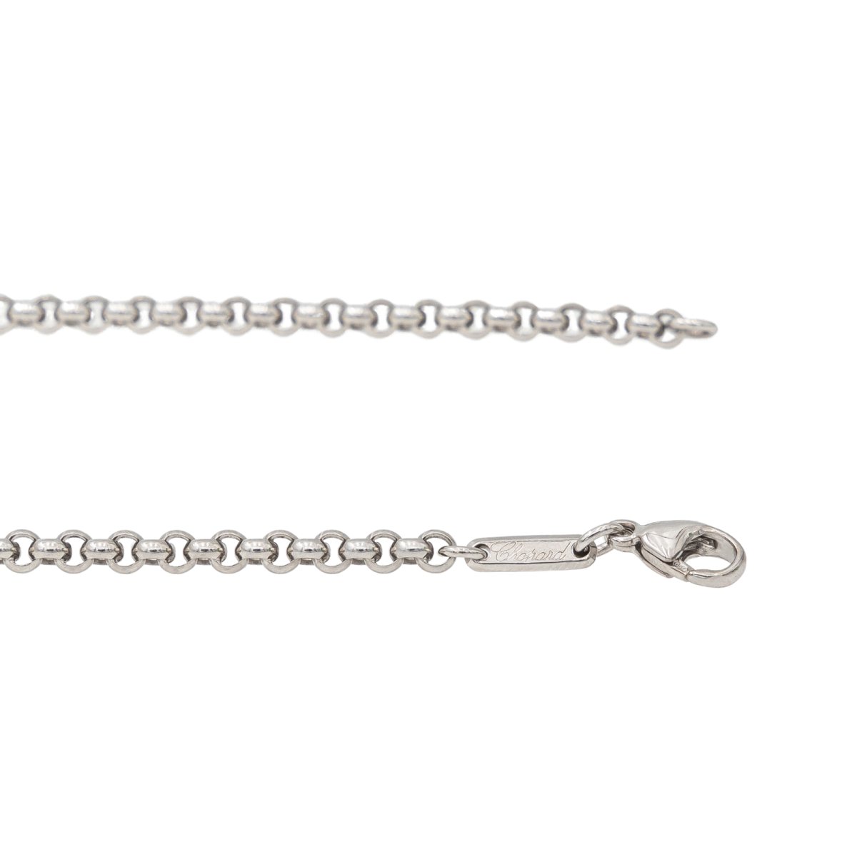 Collier Maille jaseron CHOPARD en or blanc - Castafiore