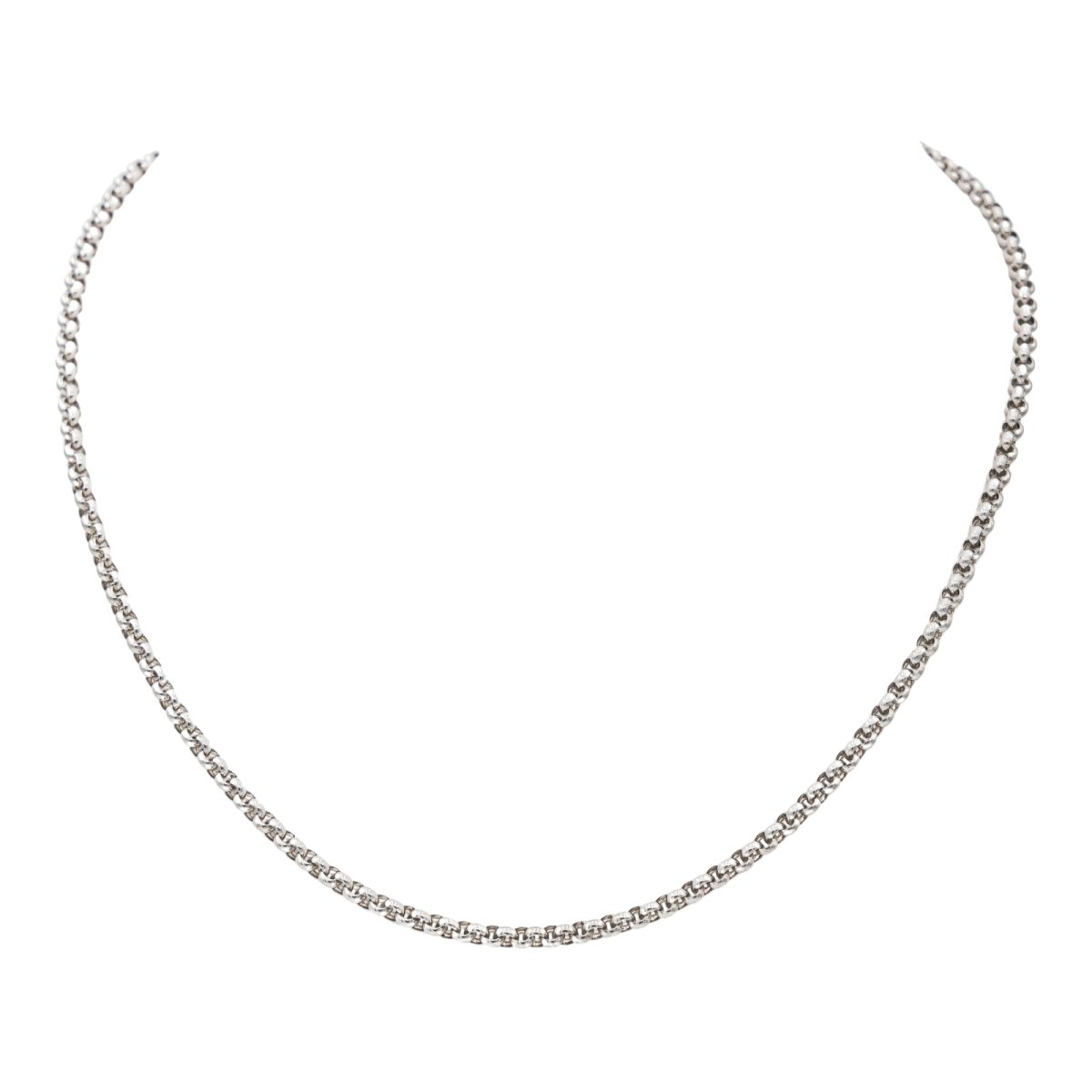 Collier Maille jaseron CHOPARD en or blanc - Castafiore