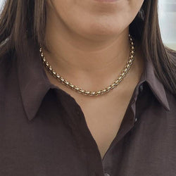 Collier maille jaseron en or jaune - Castafiore