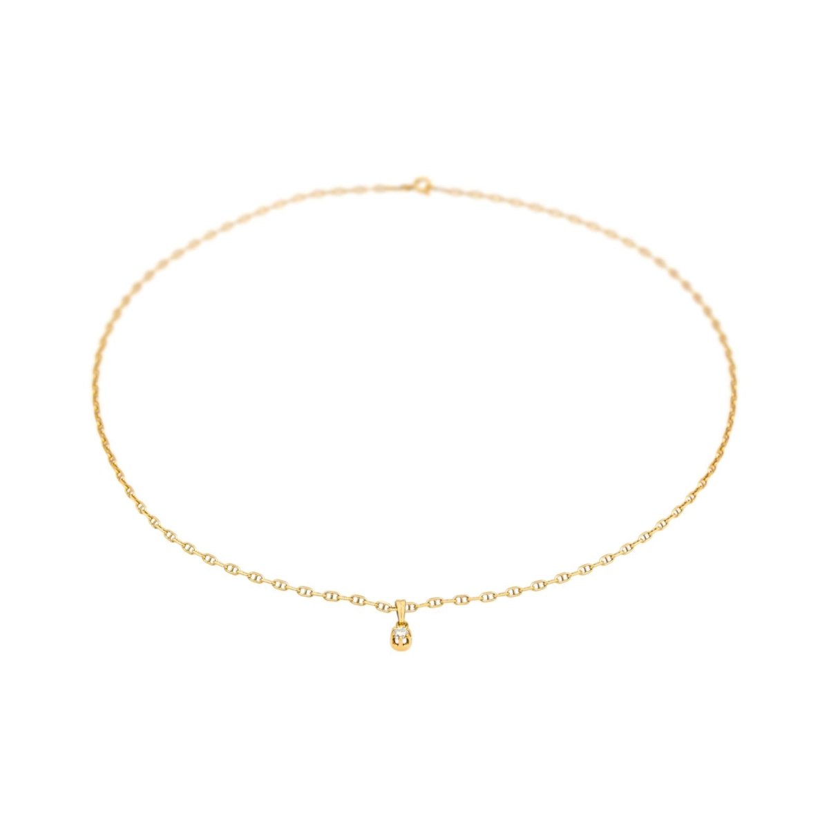 Collier Maille marine Or jaune Diamant - Castafiore