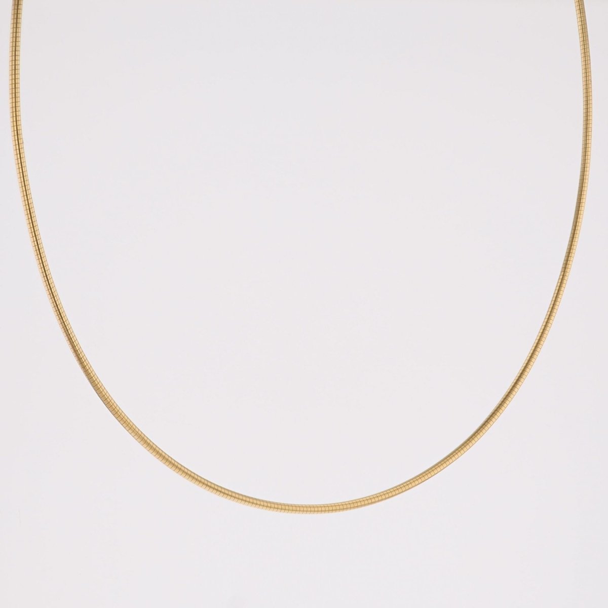Collier maille oméga en or jaune - Castafiore