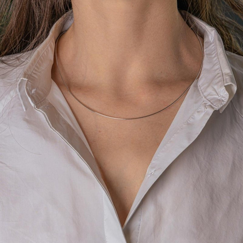 Collier Maille oméga Or Blanc - Castafiore
