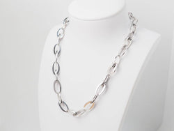Collier maille ovale en or blanc - Castafiore