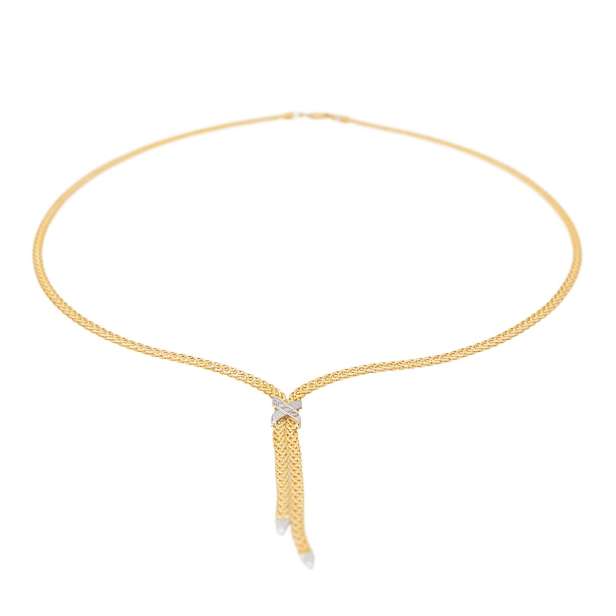 Collier Maille palmier Or jaune Diamant - Castafiore