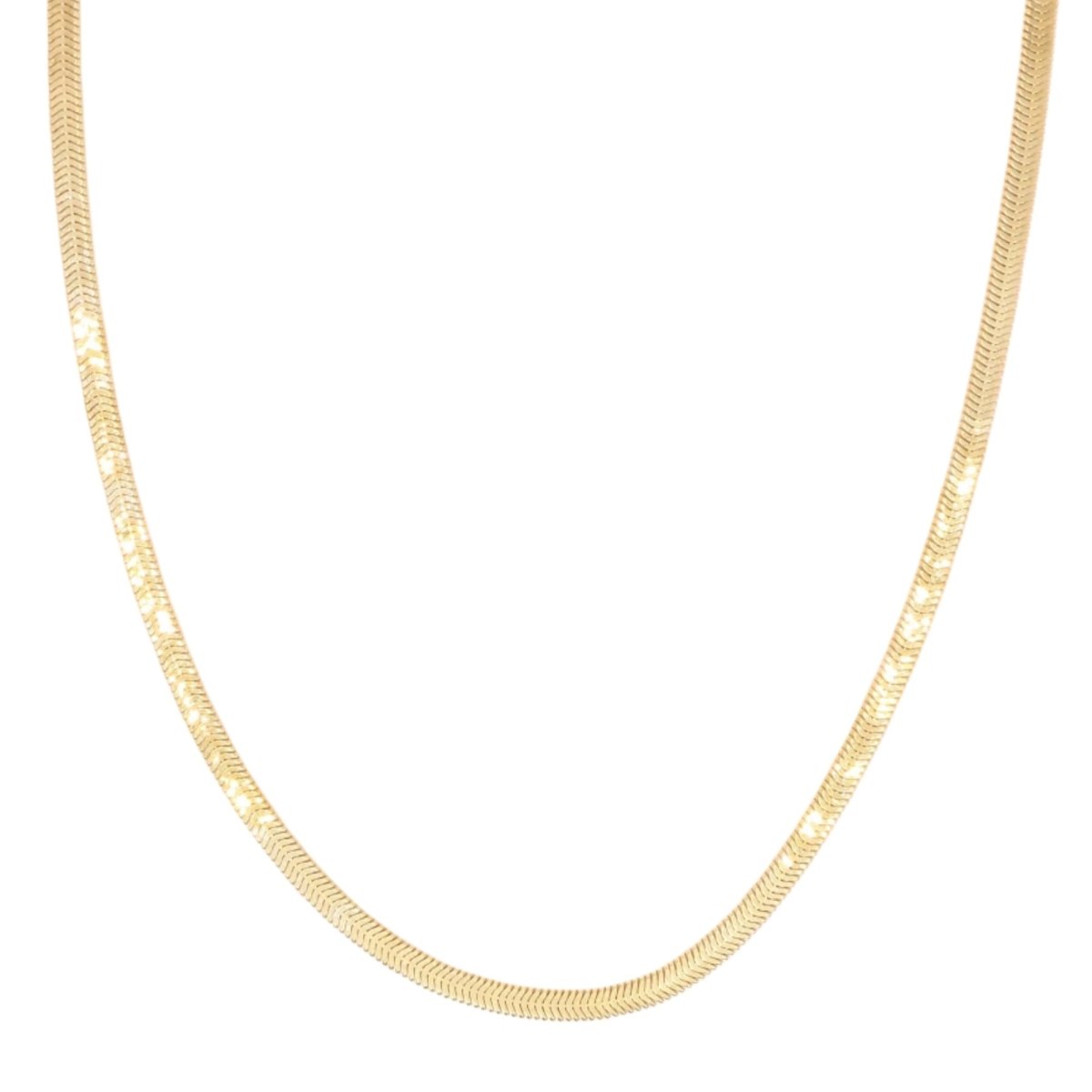 Collier maille plate en or jaune - Castafiore