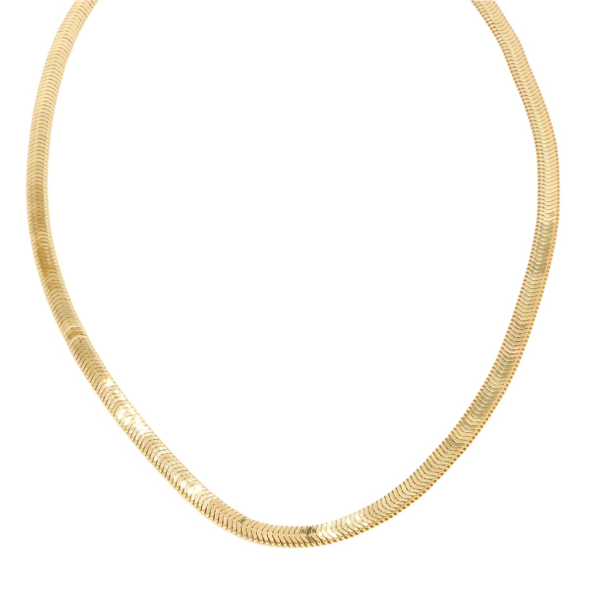 Collier maille plate en or jaune - Castafiore