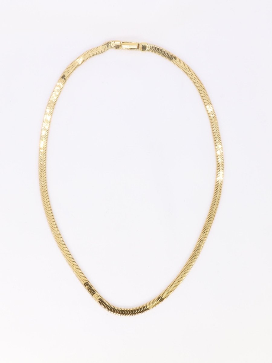 Collier maille plate en or jaune - Castafiore