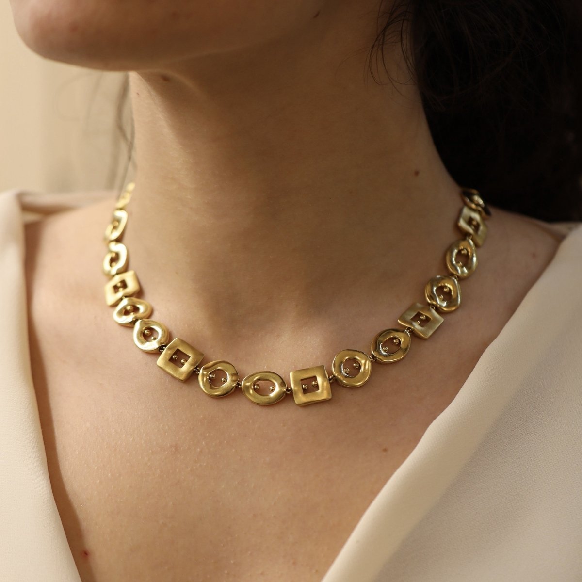 Collier Maille POMELLATO en or jaune, or blanc et diamants - Castafiore