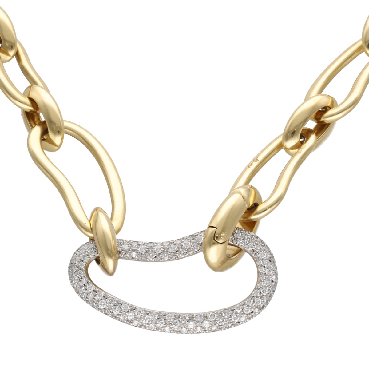 Collier Maille POMELLATO "Pailsey" en or blanc, or jaune et diamants - Castafiore