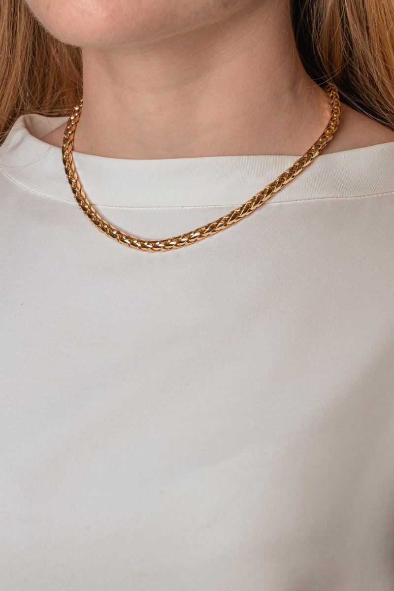 Collier Maille tressée Or rose - Castafiore