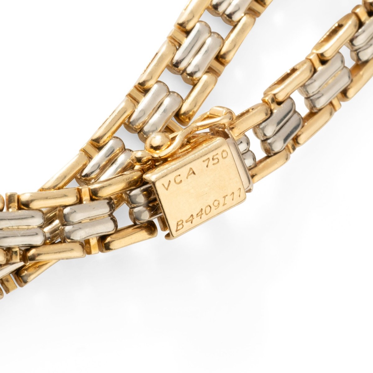 Collier Maille VAN CLEEF & ARPELS en or jaune et or blanc - Castafiore