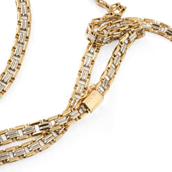 Collier Maille VAN CLEEF & ARPELS en or jaune et or blanc - Castafiore