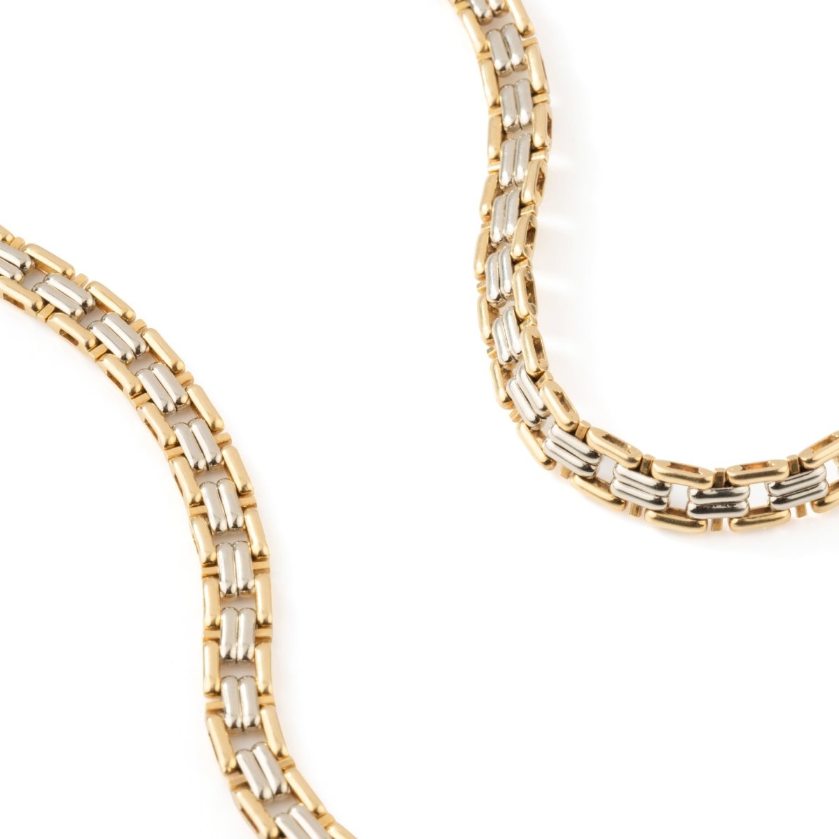 Collier Maille VAN CLEEF & ARPELS en or jaune et or blanc - Castafiore