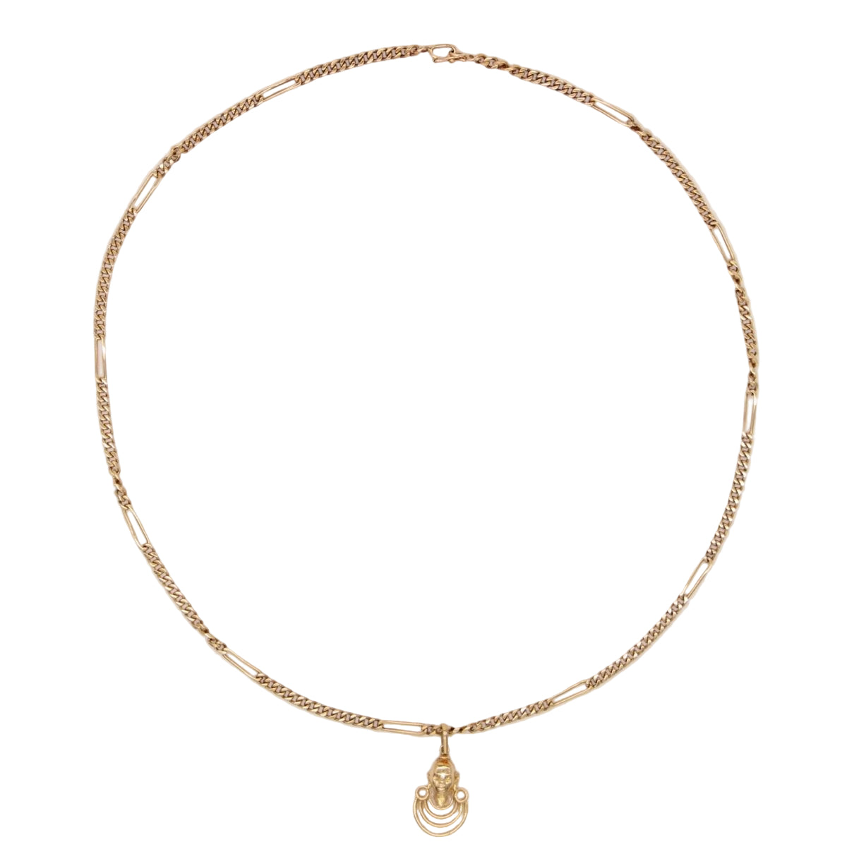 Collier MASAI Pendentif gravé en or jaune - Castafiore