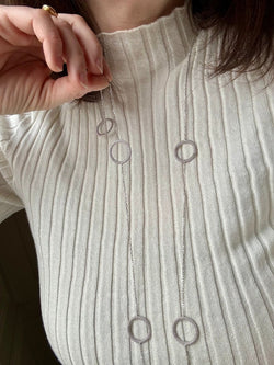 Collier MAUBOUSSIN Le premier jour maille forçat en or gris - Castafiore