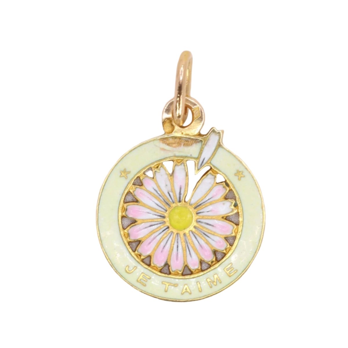 Collier Médaille en or jaune et émail - Castafiore