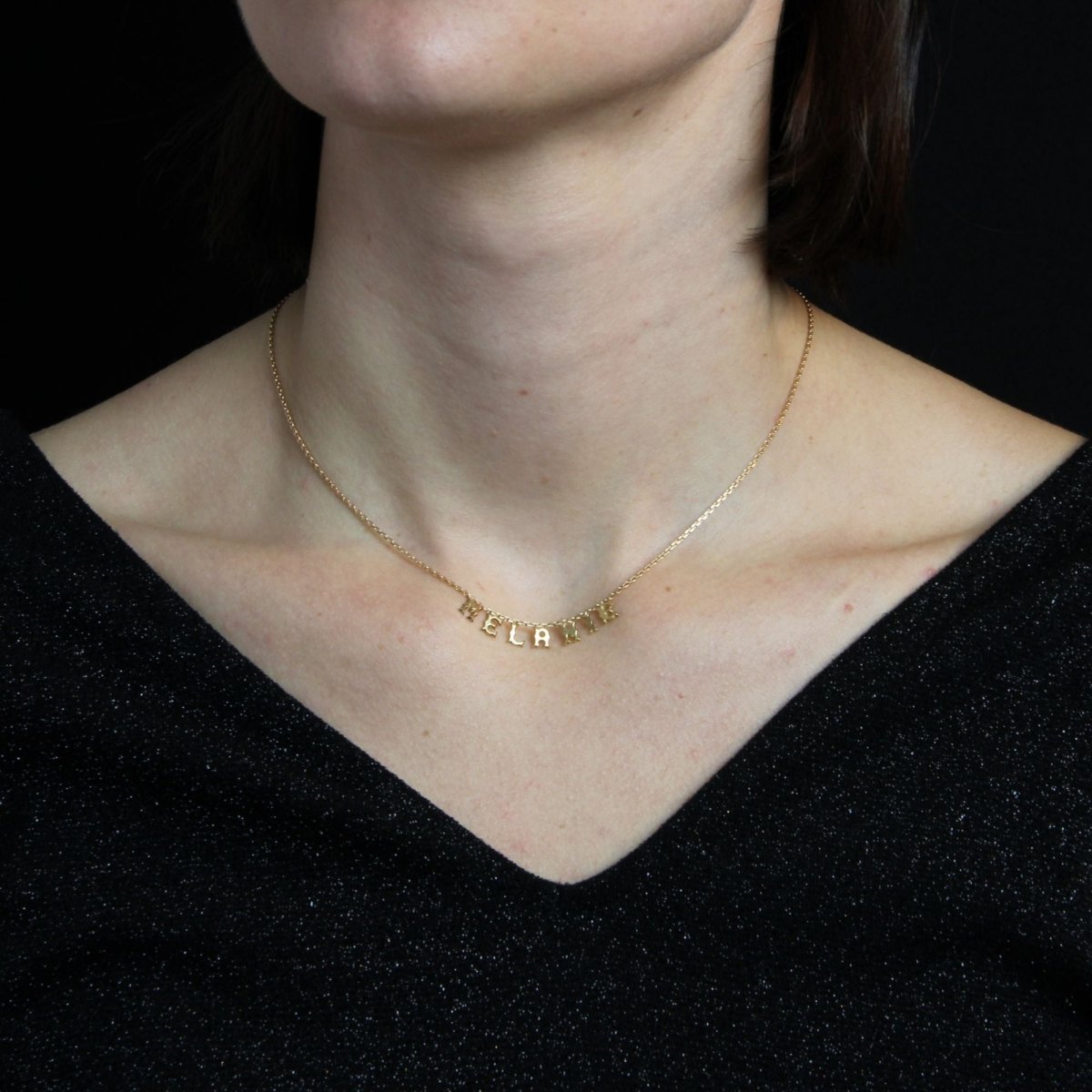 Collier Mélanie maille forçat en or rose - Castafiore