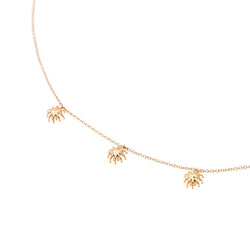 Collier MELLERIO "Le Petit Cactus Bleu" PM en or rose, saphirs et grenats tsavorites - Castafiore