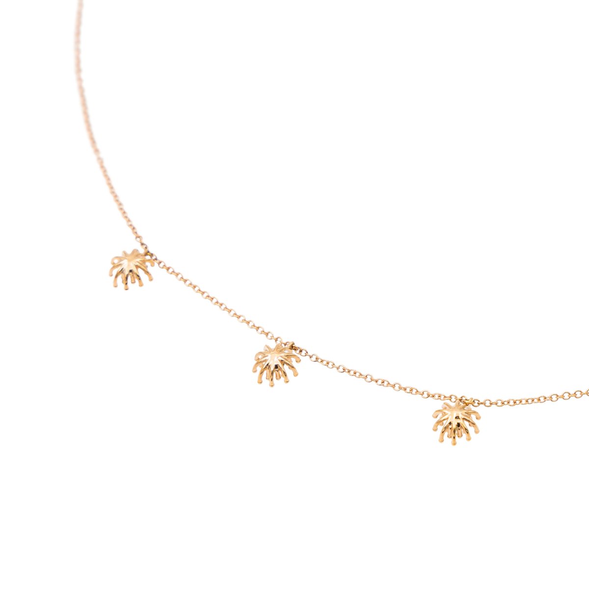 Collier MELLERIO "Le Petit Cactus Bleu" PM en or rose, saphirs et grenats tsavorites - Castafiore