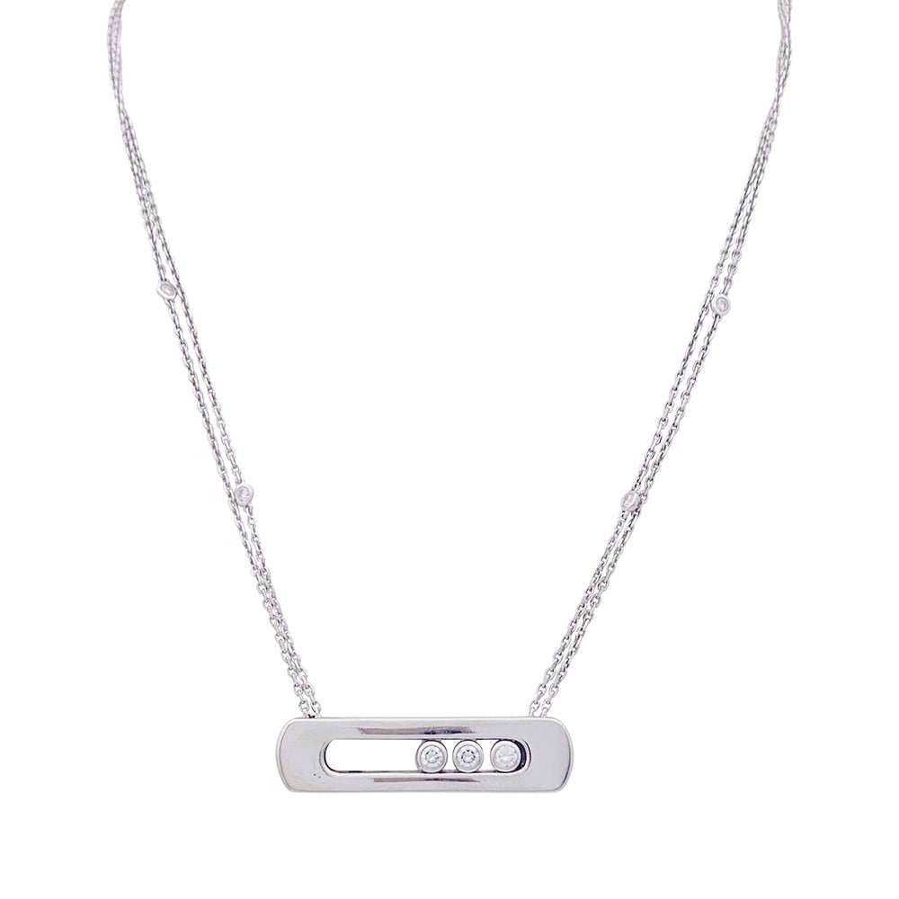 Collier MESSIKA "Move" en or blanc et diamants - Castafiore