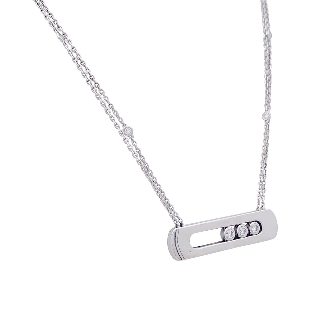 Collier MESSIKA "Move" en or blanc et diamants - Castafiore