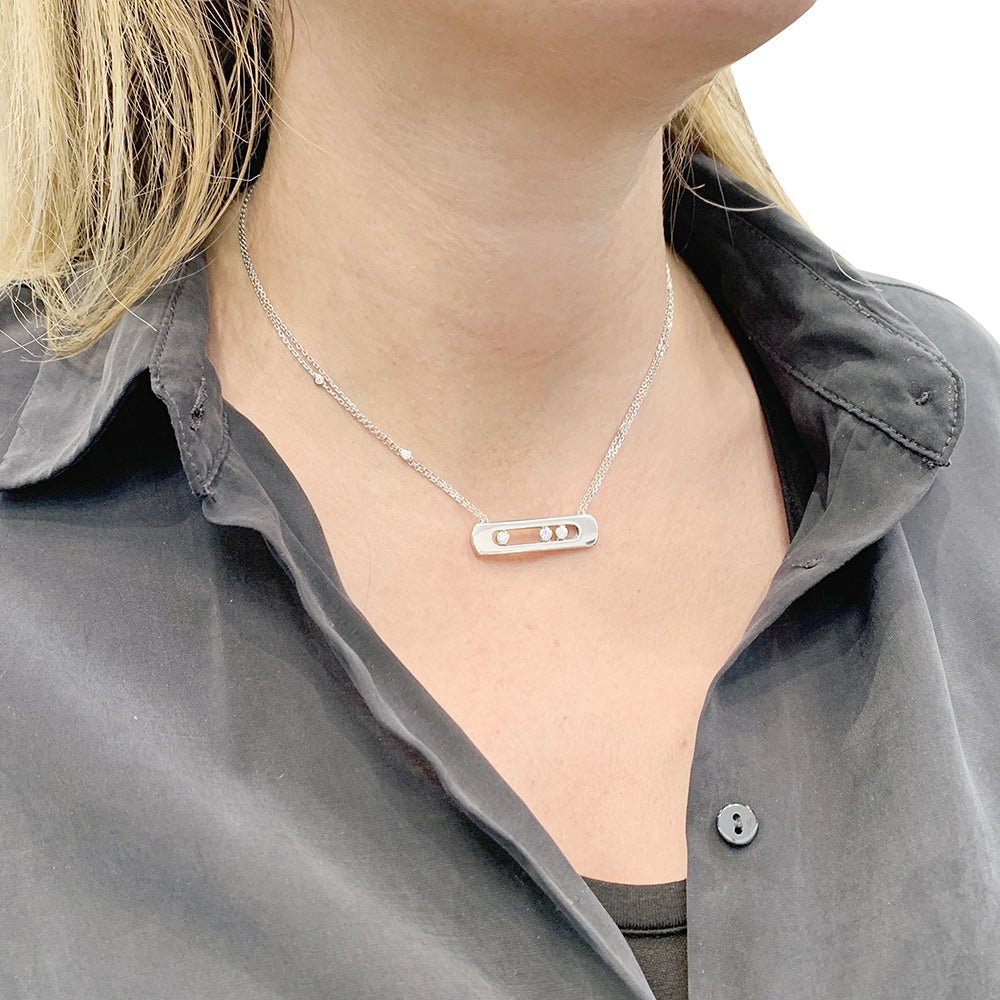 Collier MESSIKA "Move" en or blanc et diamants - Castafiore