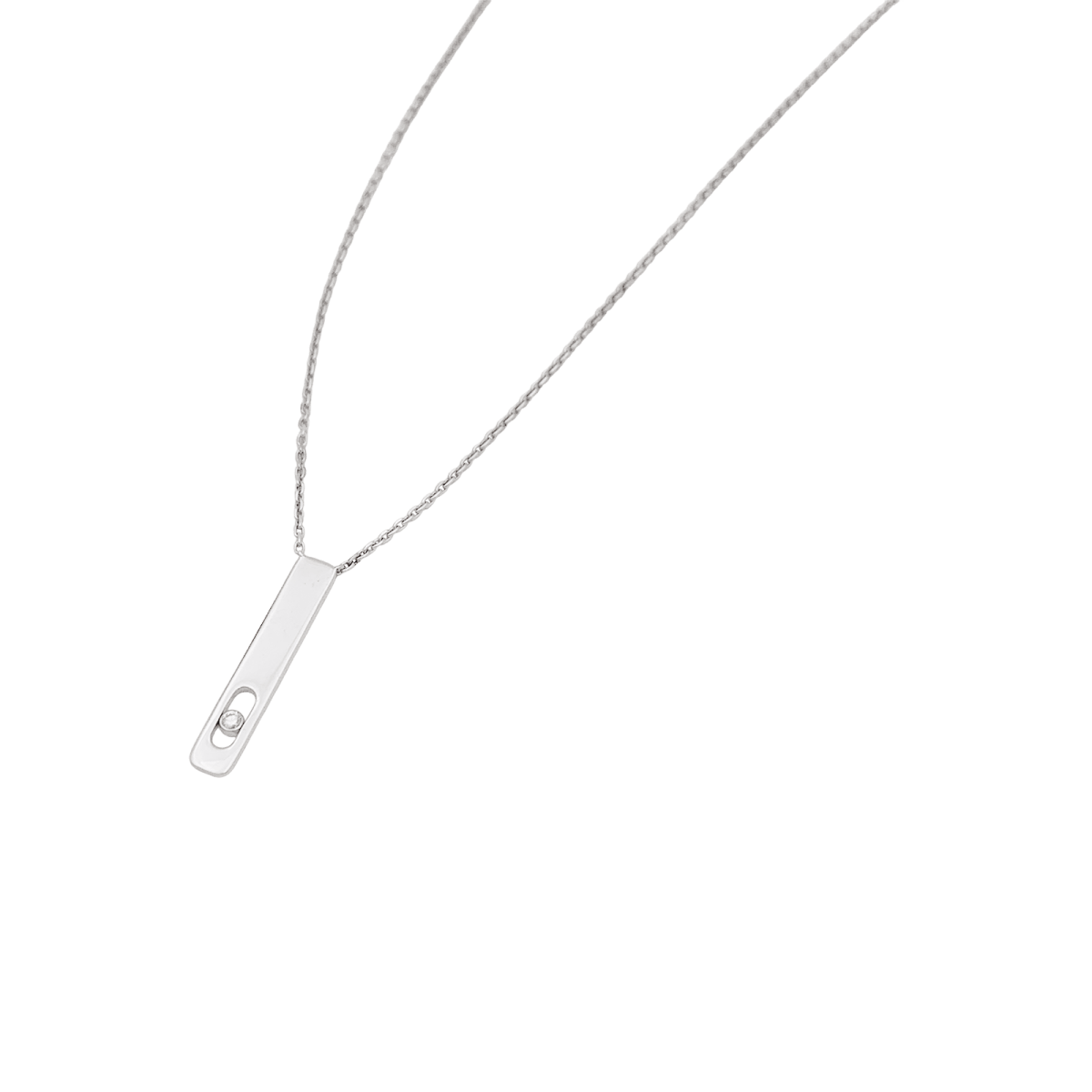Collier MESSIkA, "My First Diamond", or blanc, et diamant - Castafiore