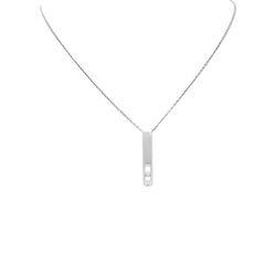 Collier MESSIkA, "My First Diamond", or blanc, et diamant - Castafiore
