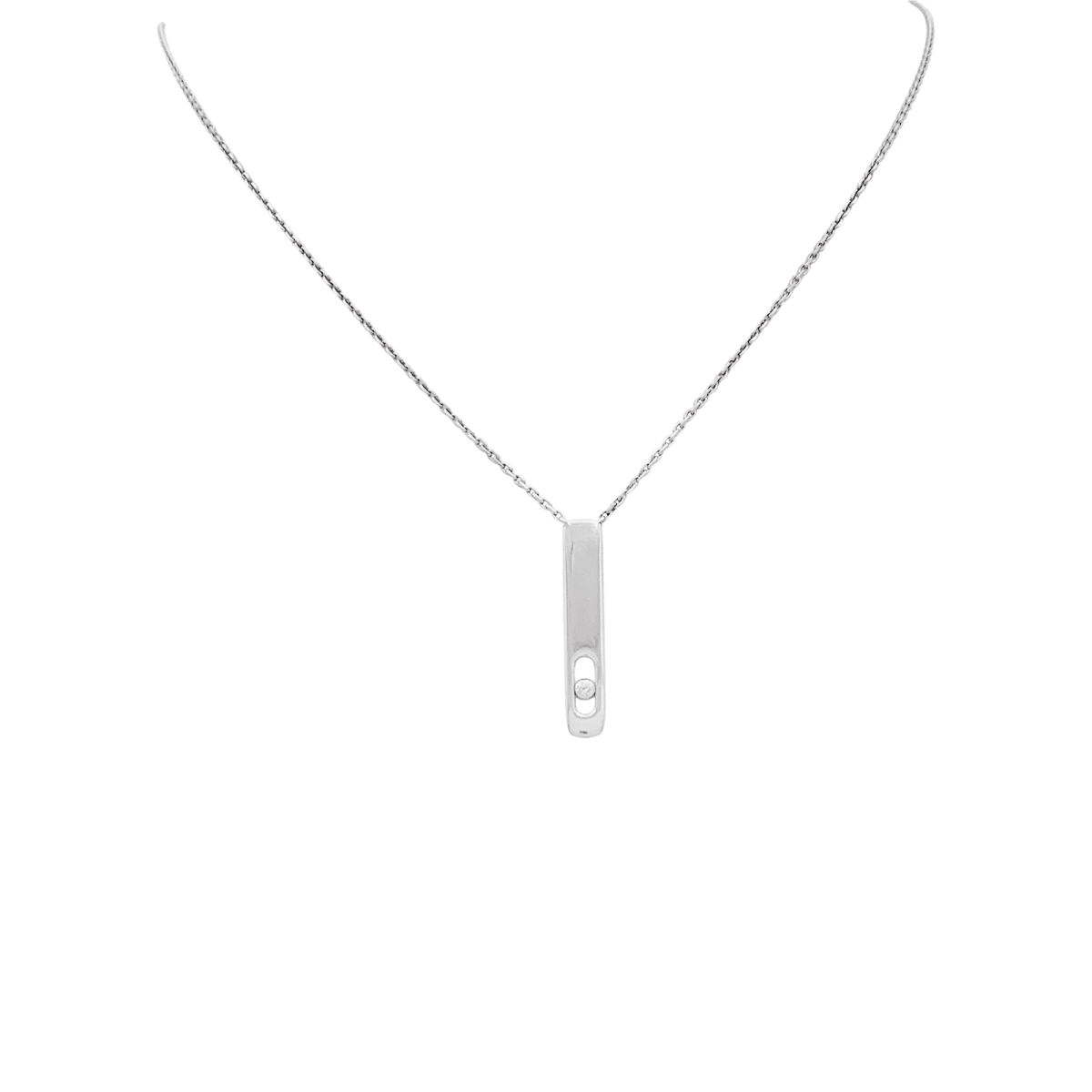 Collier MESSIkA, "My First Diamond", or blanc, et diamant - Castafiore